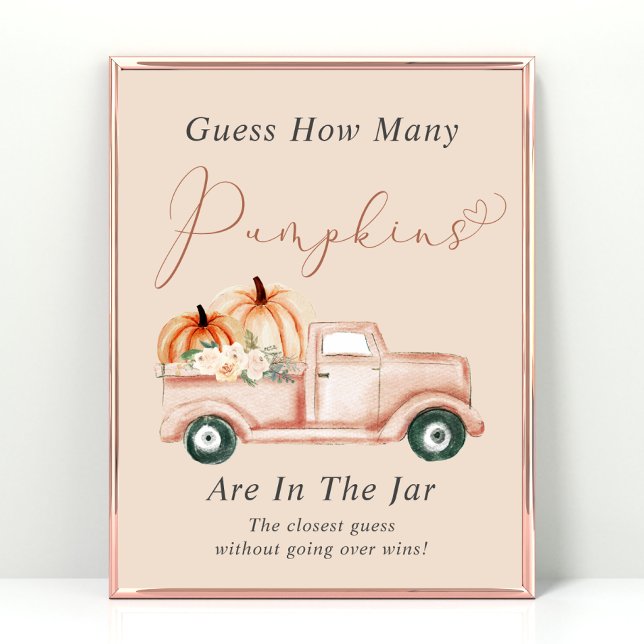 Guess How Many Pumpkins Baby Shower Game Poster (Creator Uploaded)