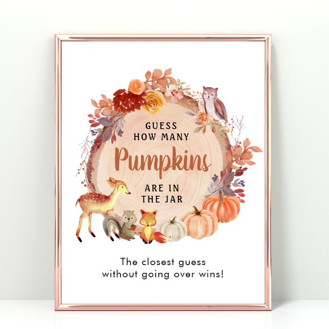 Guess How Many Pumpkins Baby Shower Game Poster (Creator Uploaded)