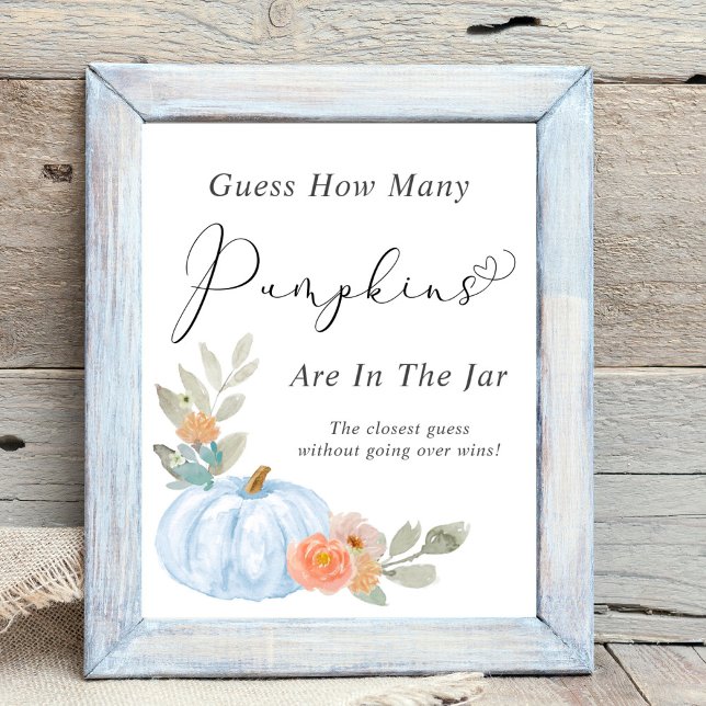 Guess How Many Pumpkins Baby Shower Game Poster (Creator Uploaded)