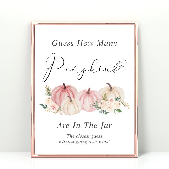 Guess How Many Pumpkins Baby Shower Game Poster (Creator Uploaded)