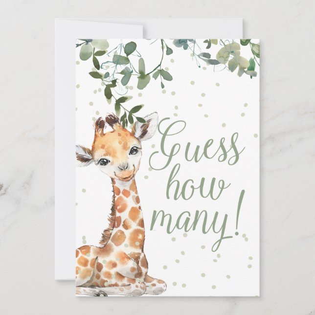 Guess How Many Small Baby Shower Poster Invitation (Front)