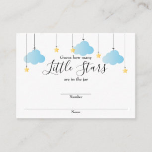 Guess How Many Stars Baby Shower Game Enclosure Card