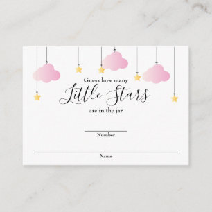 Guess How Many Stars Baby Shower Game Enclosure Card