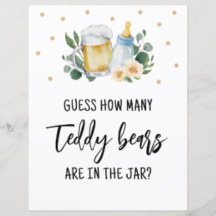 Guess How Many Teddy Bears Candies Sign Game
