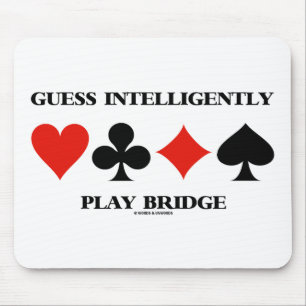 Guess Intelligently Play Bridge (Four Card Suits) Mouse Mat