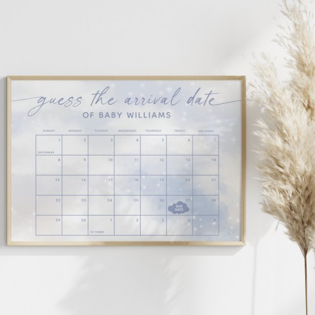 Guess The Arrival Date Calendar Cloud 9  Poster (Creator Uploaded)