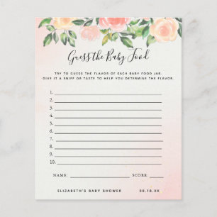 Guess the Baby Food   Baby Shower Game