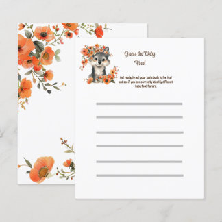 Guess the Baby Food - Baby Shower Game