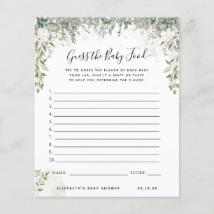 Guess the Baby Food Baby Shower Game