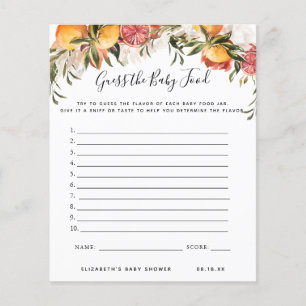 Guess the Baby Food   Baby Shower Game