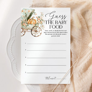 Guess The Baby Food Fall Pumpkin Baby Shower Game