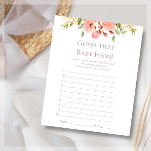 Guess The Baby Food Game Stationary