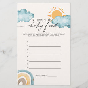 Guess The Baby Food   Sunshine Baby Shower Game