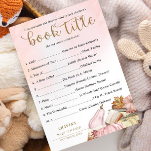 Guess the Book Title Storybook Baby Shower Game