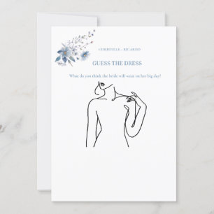  Guess the bride dress bridal shower game Card