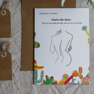 Guess the bride dress bridal shower game Card