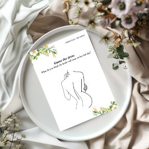 Guess the bride dress bridal shower game Card