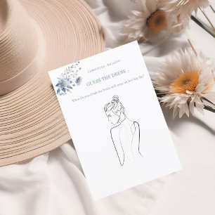  Guess the bride dress bridal shower game Card