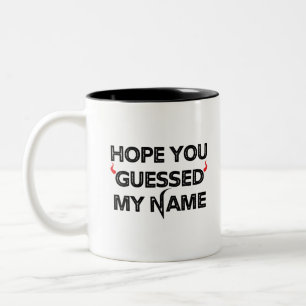 Guess the devil name Two-Tone coffee mug