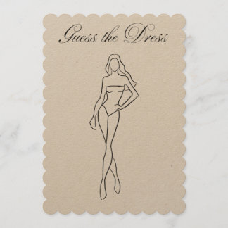 Guess the Dress Bridal Shower Game