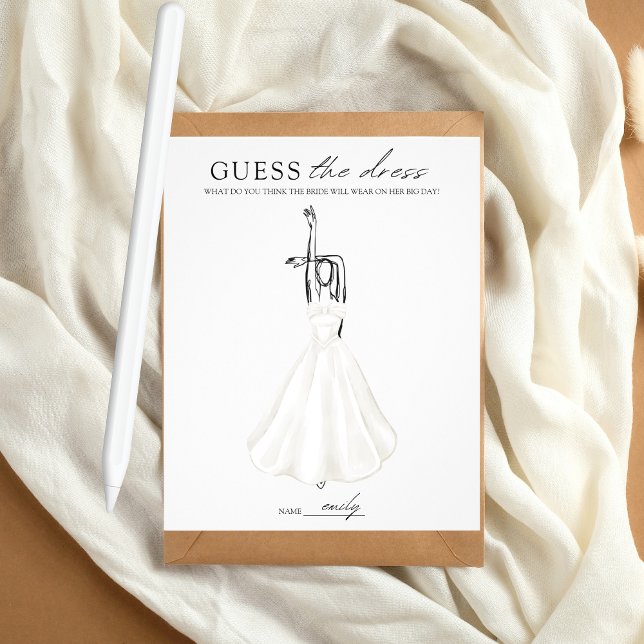 Guess the Dress Bridal Shower Game Butterfly Flyer (Guess the Dress - butterfly bridal shower)