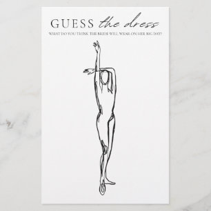 Guess the Dress Bridal Shower Game Minimalist Flyer