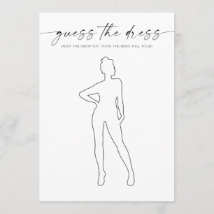 Guess the Dress Bridal Shower Game Programme