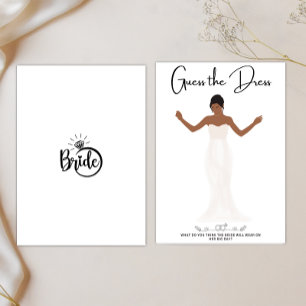 Guess the dress bridal shower games card