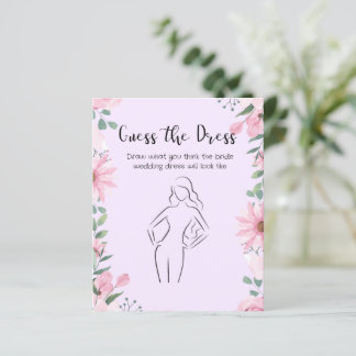 Guess the dress game card