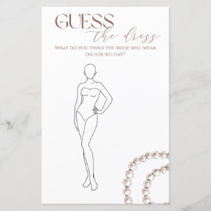 Guess The Dress Pearls And Prosecco Bridal Game