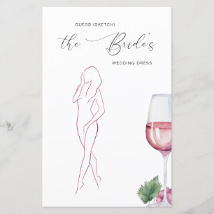 Guess The Dress Vino before Vows Bridal Game