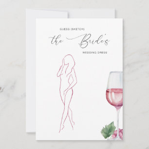 Guess The Dress Vino before Vows Bridal Game Invitation