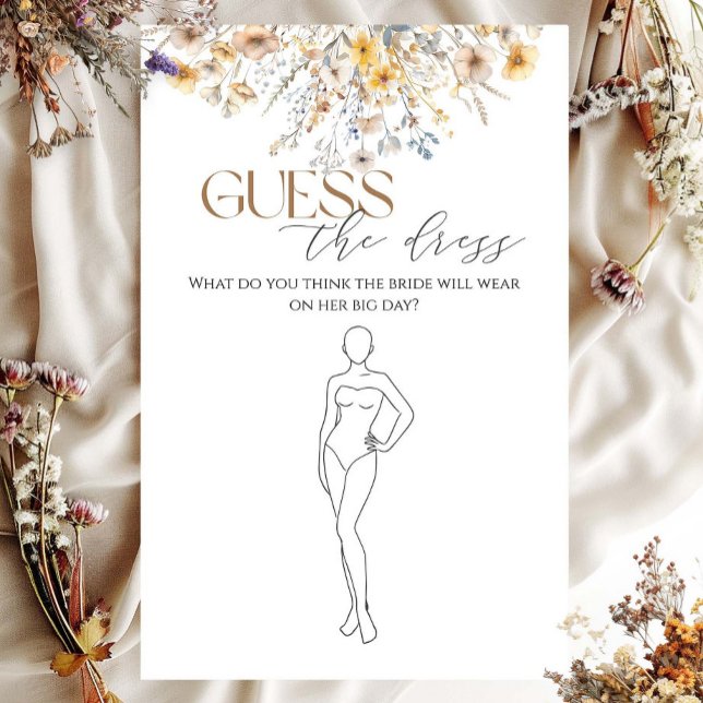 Guess The Dress Wildflower Bridal Shower Game (Creator Uploaded)