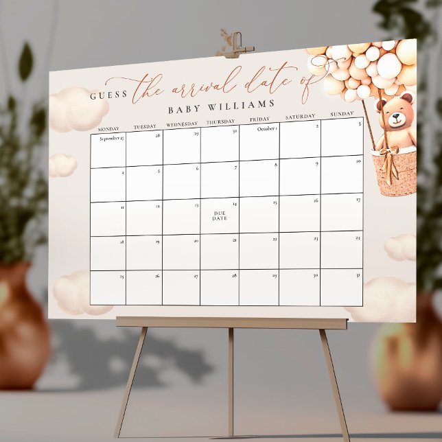 Guess The Due Date Calendar Poster (Creator Uploaded)