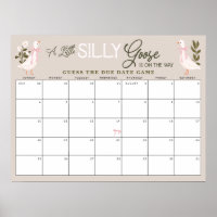 Guess the Due Date Silly Little Goose Pink Bow  