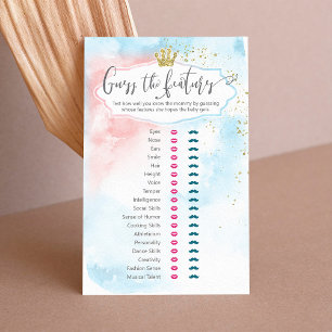 "Guess the Features" Baby Trait Gender Reveal Game