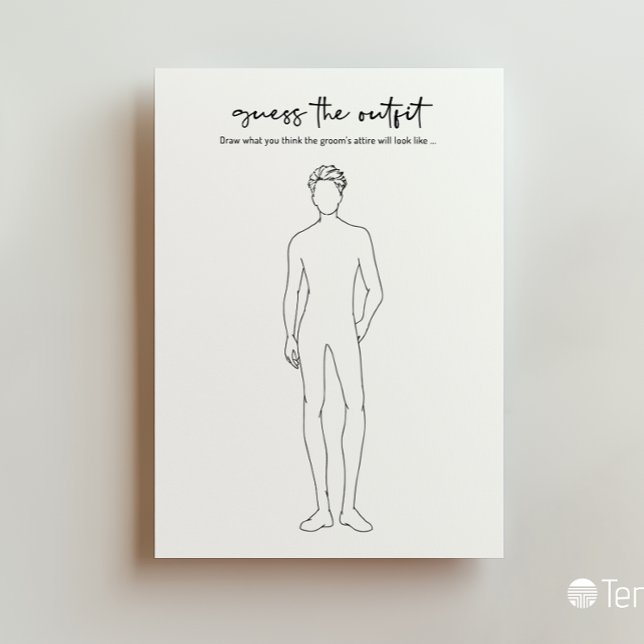 Guess The Outfit - Bridal Shower Game Holiday Card (Creator Uploaded)