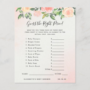 Guess The Price   Baby Shower Game