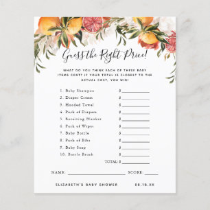 Guess The Price   Baby Shower Game