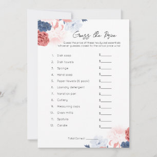 Guess the Price - Bridal Shower Game Holiday Card