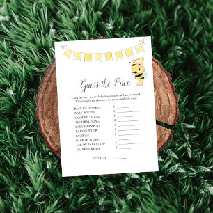 Guess The Price Game Girl Teddy Bear Card