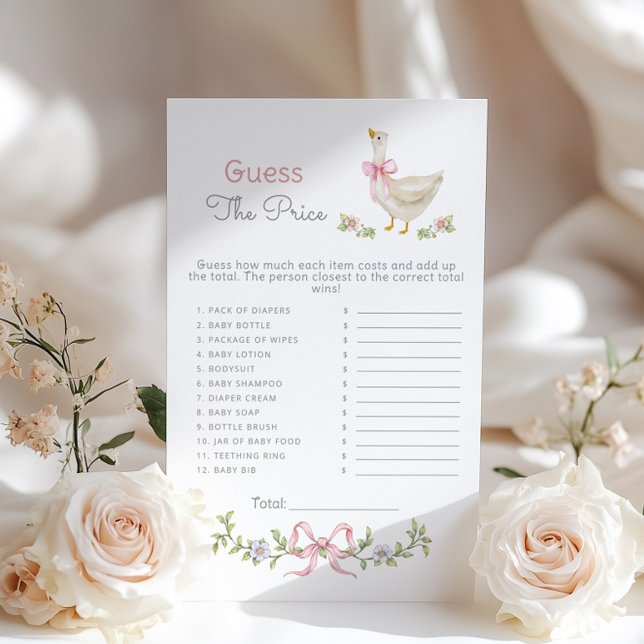 Guess the Price Goose Books baby shower game (Creator Uploaded)