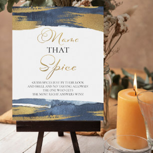 Guess The Spice   Abstract Bridal Shower Game Sign