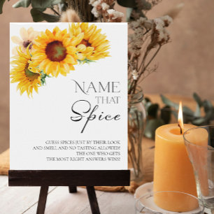 Guess The Spice Fall Bridal Shower Game Sign