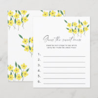 Guess the Sweet Mess Baby Shower Game Wildflowers