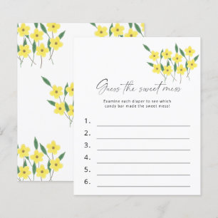 Guess the Sweet Mess Baby Shower Game Wildflowers