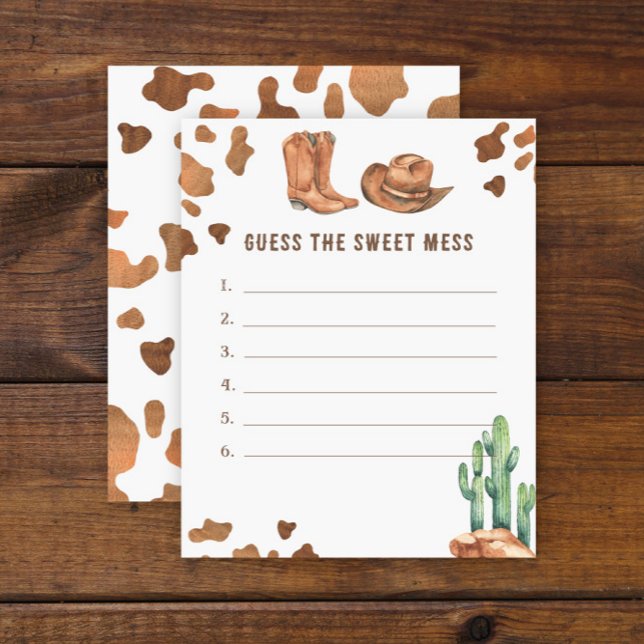 GUESS THE SWEET MESS - Cowboy Baby Shower  (Creator Uploaded)