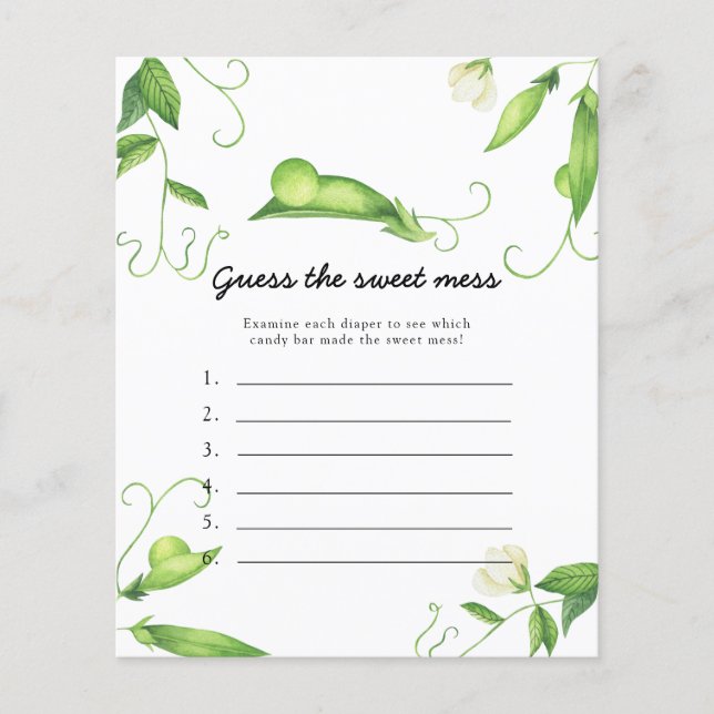 Guess the Sweet Mess game - Little pea (Front)