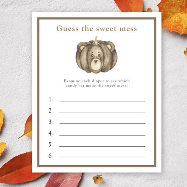 Guess the Sweet Mess game - Pumpkin Bear (Creator Uploaded)