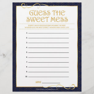 Guess The Sweet Mess [Golden Blue] Custom Letterhead